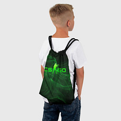 Рюкзак-мешок CSGO green lines, цвет: 3D-принт — фото 2