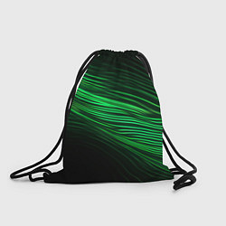 Рюкзак-мешок Green neon lines, цвет: 3D-принт