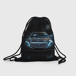 Рюкзак-мешок Черный мерседес, цвет: 3D-принт