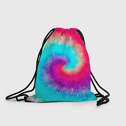 Рюкзак-мешок Тай-дай малиновый закат, цвет: 3D-принт