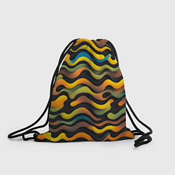 Рюкзак-мешок Волнистый хаки, цвет: 3D-принт
