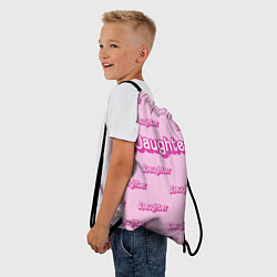 Рюкзак-мешок Дочь в стиле барби - розовый паттерн, цвет: 3D-принт — фото 2