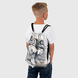 Рюкзак-мешок Волчья дружная семья, цвет: 3D-принт — фото 2