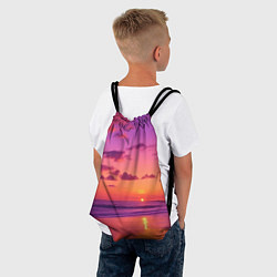 Рюкзак-мешок Пляж vice city, цвет: 3D-принт — фото 2