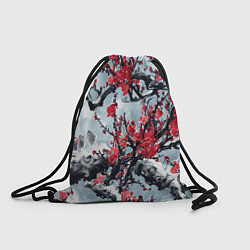 Рюкзак-мешок Лепестки цветущей вишни - сакура, цвет: 3D-принт