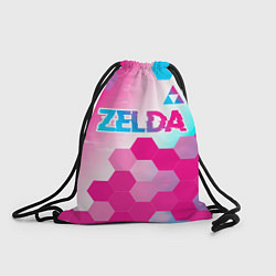 Мешок для обуви Zelda neon gradient style: символ сверху