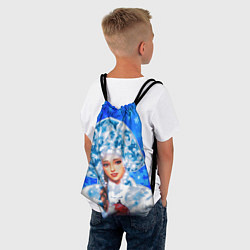 Рюкзак-мешок Красивая русская снегурочка, цвет: 3D-принт — фото 2