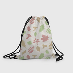 Рюкзак-мешок Осень - бежевый 3, цвет: 3D-принт