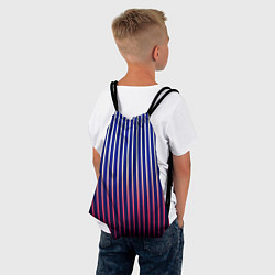 Рюкзак-мешок Полосатый сине-красный, цвет: 3D-принт — фото 2