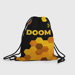 Рюкзак-мешок Doom - gold gradient: символ сверху, цвет: 3D-принт