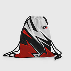 Рюкзак-мешок N7 mass effect - white and red, цвет: 3D-принт