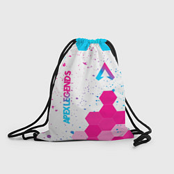 Рюкзак-мешок Apex Legends neon gradient style вертикально, цвет: 3D-принт