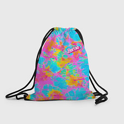 Рюкзак-мешок Барбм - цветочный абстрактный паттерн - тай-дай, цвет: 3D-принт