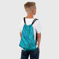 Рюкзак-мешок Голубая масляная краска, цвет: 3D-принт — фото 2