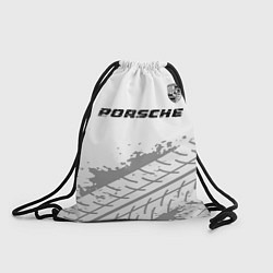 Рюкзак-мешок Porsche speed на светлом фоне со следами шин посер, цвет: 3D-принт