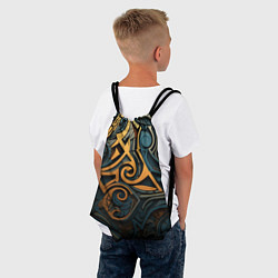 Рюкзак-мешок Абстрактный узор в викингском стиле, цвет: 3D-принт — фото 2