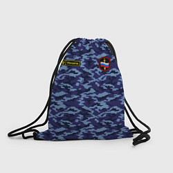 Рюкзак-мешок Камуфляж синий - Никита, цвет: 3D-принт