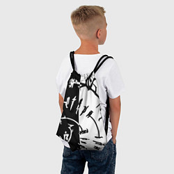 Рюкзак-мешок Астарион - знак на спине чб, цвет: 3D-принт — фото 2
