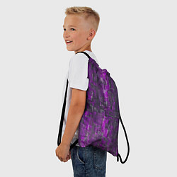 Рюкзак-мешок Фиолетовый металл модерн, цвет: 3D-принт — фото 2