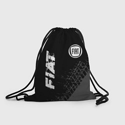 Рюкзак-мешок Fiat speed на темном фоне со следами шин вертикаль, цвет: 3D-принт