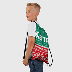 Рюкзак-мешок Катя новогодняя, цвет: 3D-принт — фото 2