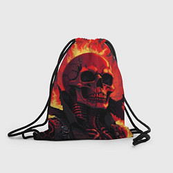 Рюкзак-мешок Череп в огне, цвет: 3D-принт