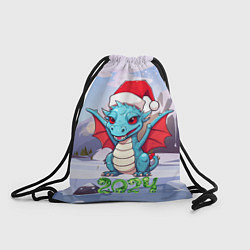 Рюкзак-мешок Символ года дракон 2024, цвет: 3D-принт