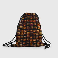Рюкзак-мешок Тыквы страшные зубастые, цвет: 3D-принт