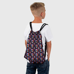 Рюкзак-мешок Череп покрытый стекающей краской паттерн, цвет: 3D-принт — фото 2
