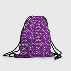 Рюкзак-мешок Белые пузырьки на фиолетовом фоне, цвет: 3D-принт