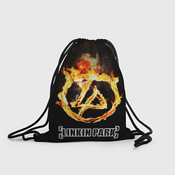 Рюкзак-мешок Linkin Park - fire logo, цвет: 3D-принт