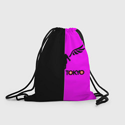 Рюкзак-мешок Токийские мстители черно-розовый, цвет: 3D-принт