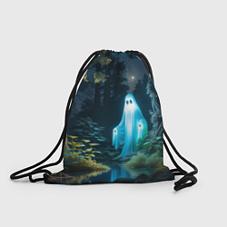 Рюкзак-мешок Призрак в лесу у воды, цвет: 3D-принт