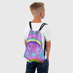 Рюкзак-мешок Радужный узор разноцветный, цвет: 3D-принт — фото 2