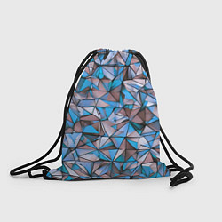 Рюкзак-мешок Маленькие синие треугольники, цвет: 3D-принт
