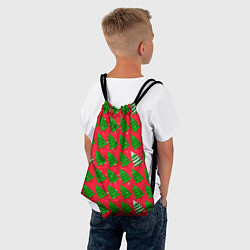 Рюкзак-мешок Рождественские ёлки, цвет: 3D-принт — фото 2