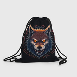Рюкзак-мешок Серый хищник, цвет: 3D-принт