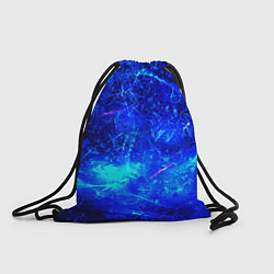 Рюкзак-мешок Синий лёд и снежинки, цвет: 3D-принт