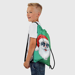 Рюкзак-мешок Дед Мороз в очках, цвет: 3D-принт — фото 2