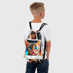 Рюкзак-мешок Котики фото, цвет: 3D-принт — фото 2