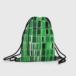 Рюкзак-мешок Зелёные прямоугольники, цвет: 3D-принт