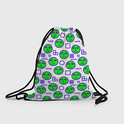 Рюкзак-мешок Green smiley face, цвет: 3D-принт