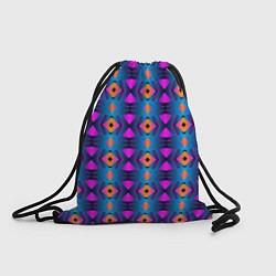 Рюкзак-мешок Неоновый объёмный узор, цвет: 3D-принт