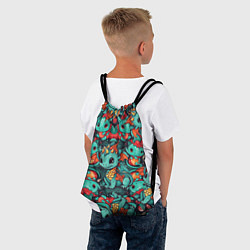Рюкзак-мешок Драконы с ёлками, цвет: 3D-принт — фото 2