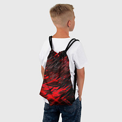 Рюкзак-мешок Черно красные текстуры, цвет: 3D-принт — фото 2