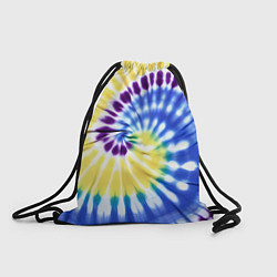 Рюкзак-мешок Тай дай наутилус в сиреневом, голубом и желтом цве, цвет: 3D-принт