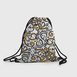 Рюкзак-мешок Жёлтый кружевной узор, цвет: 3D-принт