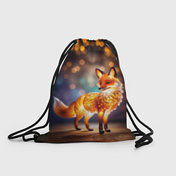 Рюкзак-мешок Декоративная оранжевая статуэтка лисы, цвет: 3D-принт