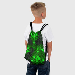 Рюкзак-мешок Зелёный трескающийся камень, цвет: 3D-принт — фото 2