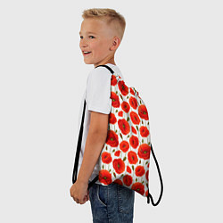 Рюкзак-мешок Полевые цветы маки, цвет: 3D-принт — фото 2